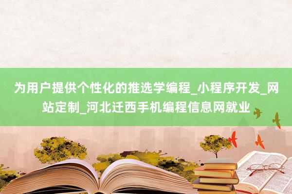 为用户提供个性化的推选学编程_小程序开发_网站定制_河北迁西手机编程信息网就业