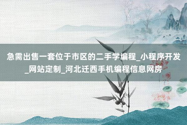 急需出售一套位于市区的二手学编程_小程序开发_网站定制_河北迁西手机编程信息网房