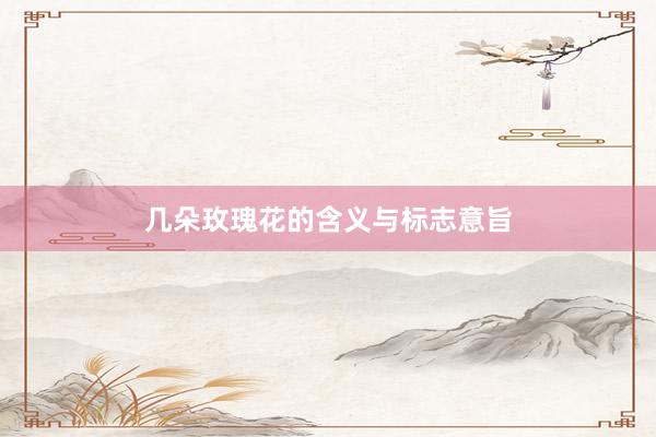 几朵玫瑰花的含义与标志意旨