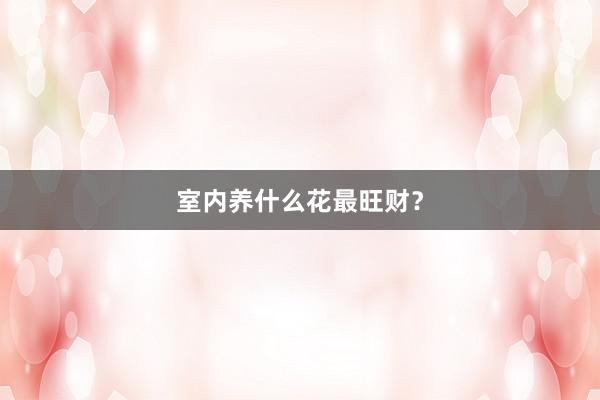 室内养什么花最旺财？